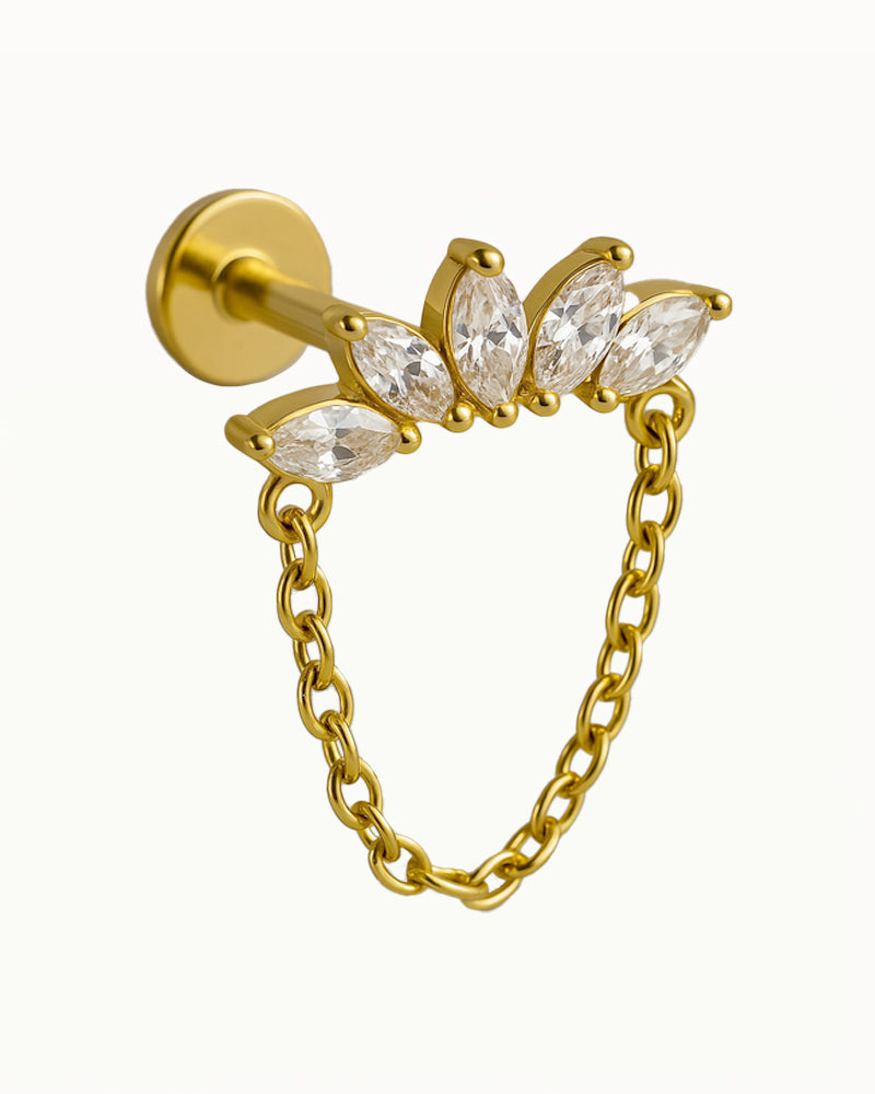 Titanium Piercing met Ketting - Elsie