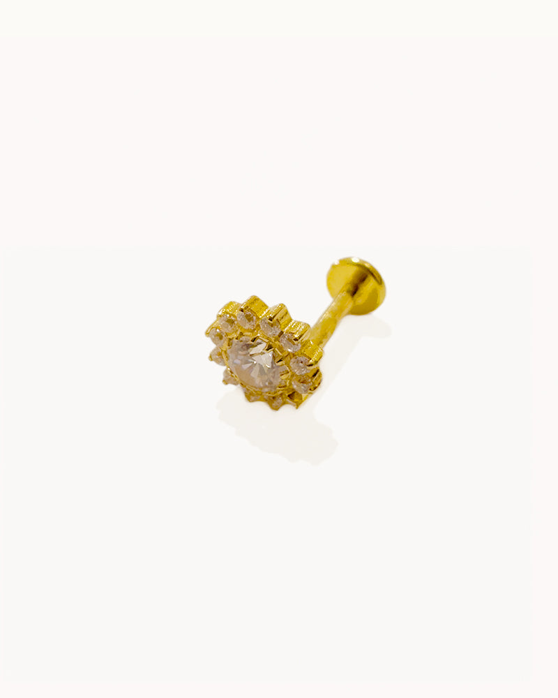 Titanium Sprankelende Zonnestraal Piercing - Inez