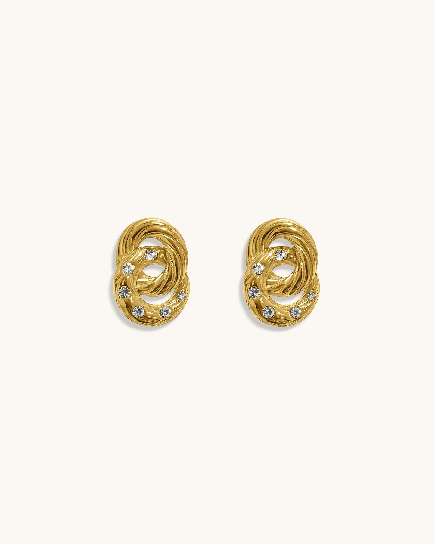 Crystal Circle Earrings - Jadira