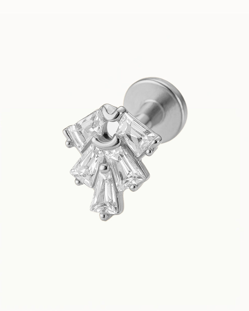 Titanium Piercing with Unique Crystals - Kanna