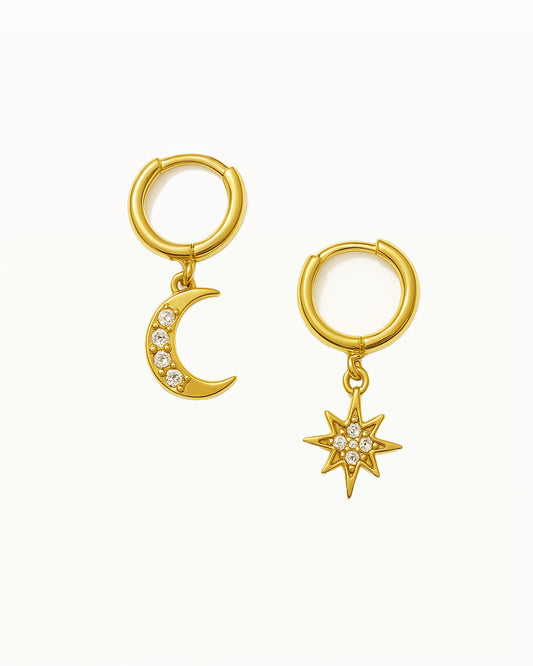Maan en Zon Oorbellen - Kenza
