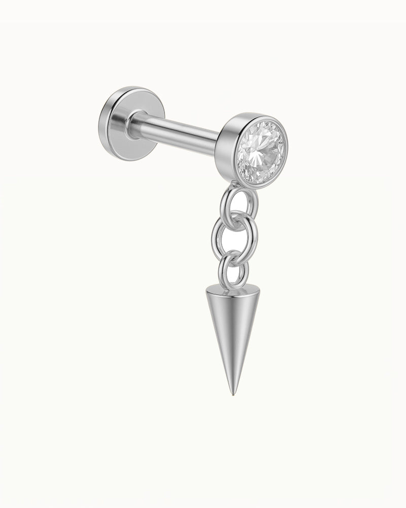 Titanium Piercing met Hangende Spike - Stephanie