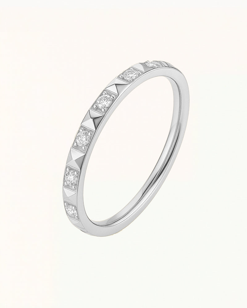 Titanium Bold Ring Piercing met Steentjes - Taylor