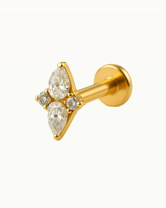 Titanium Diamantvorm Piercing - Thea