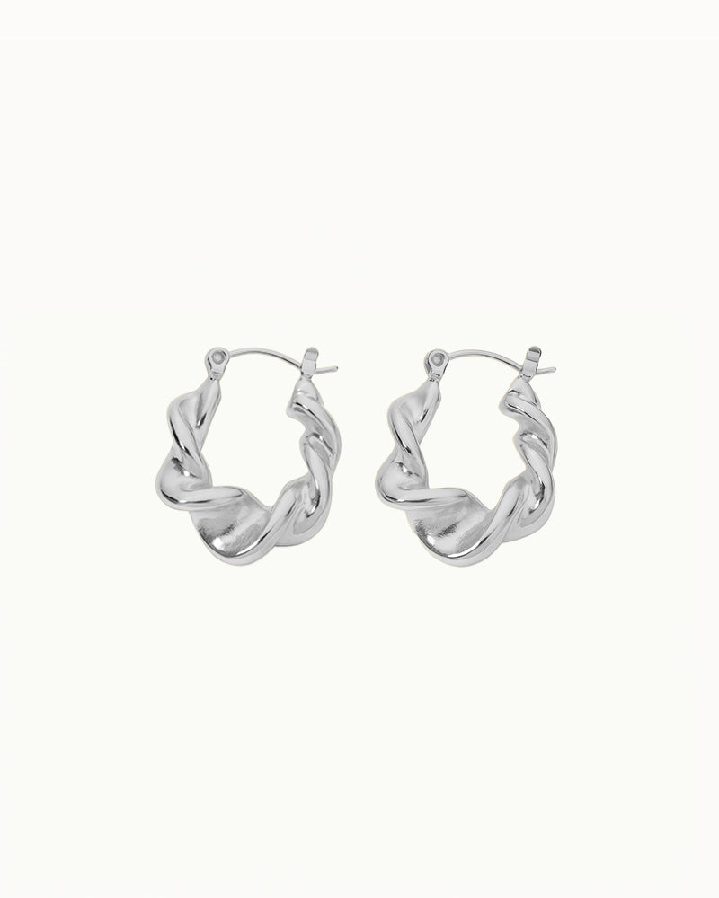 Twisted Hoop Earrings - Athena