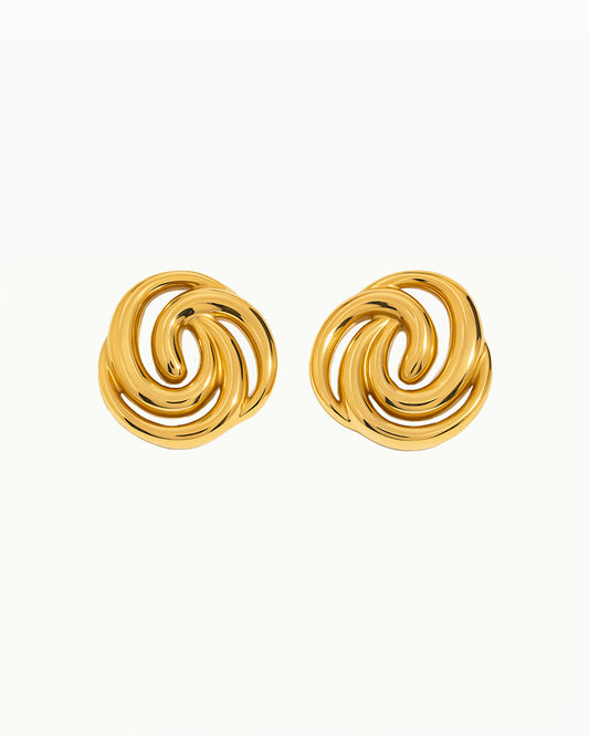 Twisted Organic Statement Earrings - Josephine