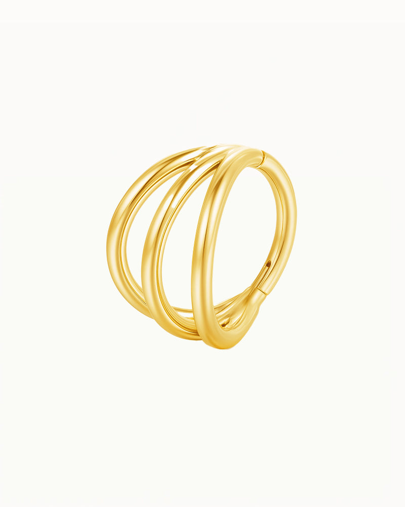 Titanium Driedubbel Minimalistische Piercing - Nouria