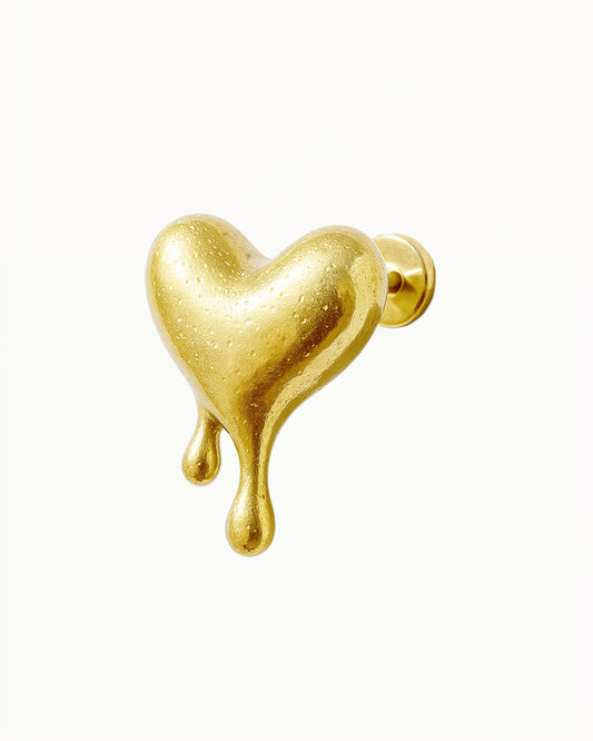 Titanium Druipend Hart Piercing - Ada