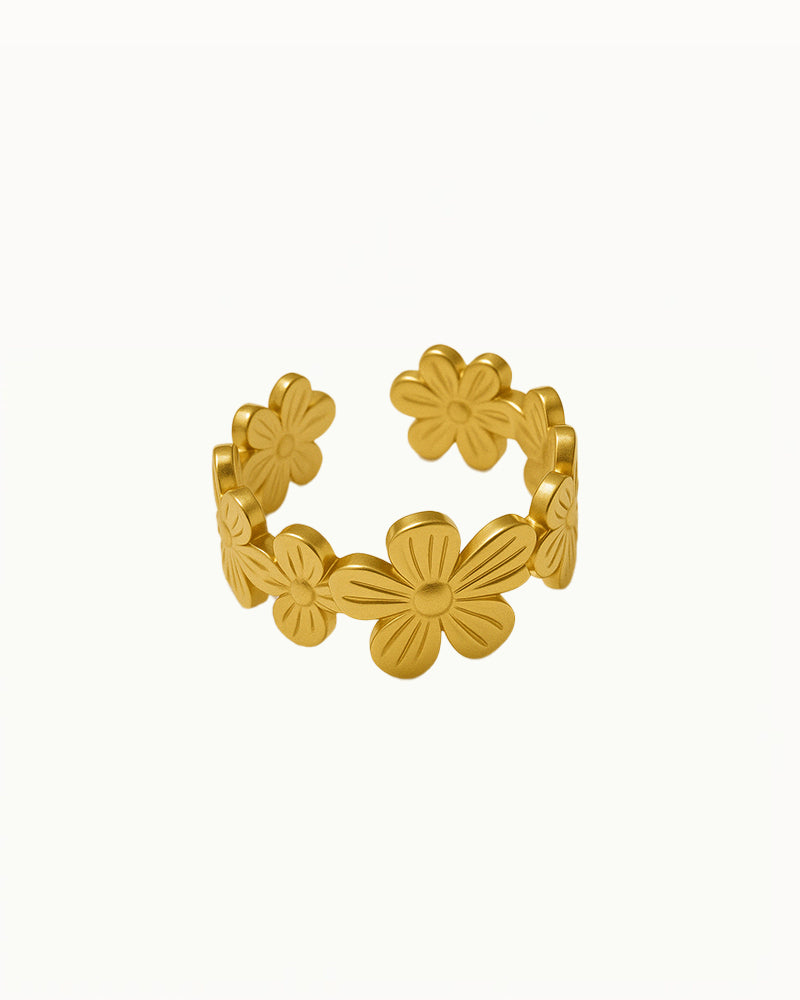 Flower Gold Ring - Dallas - R44