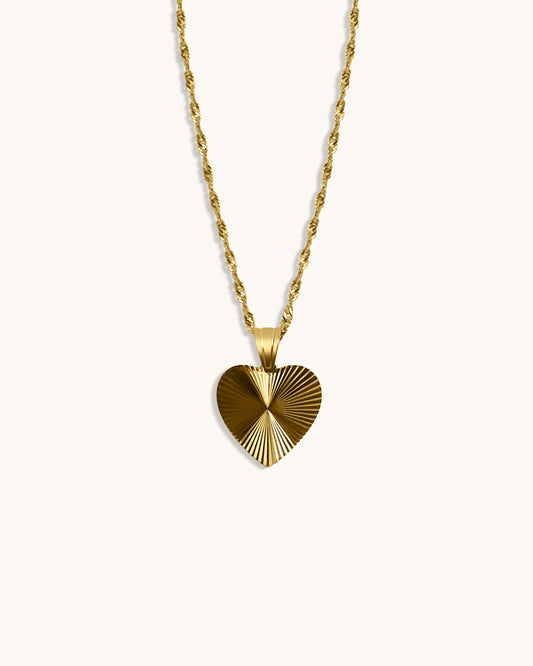 Ribbel Retro Hart Ketting - Etta