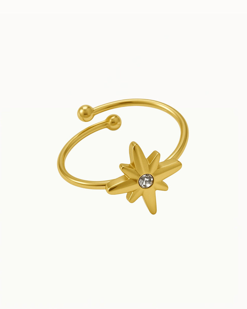 Ring with Star and Diamond - Gina - R54