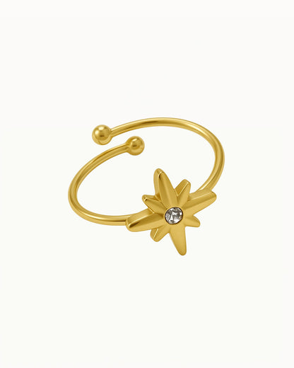 Ring with Star and Diamond - Gina - R54