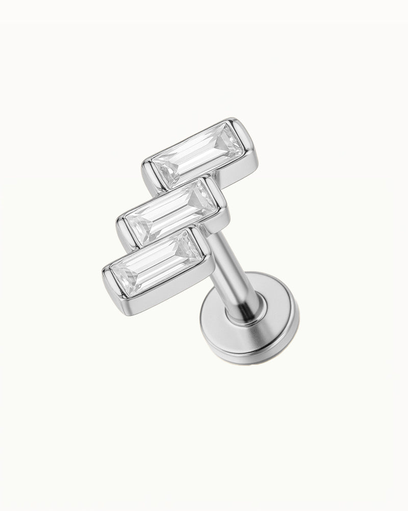 Titanium Piercing met Geometrisch Kristallen - Gioia