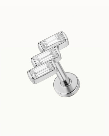 Titanium Piercing met Geometrisch Kristallen - Gioia