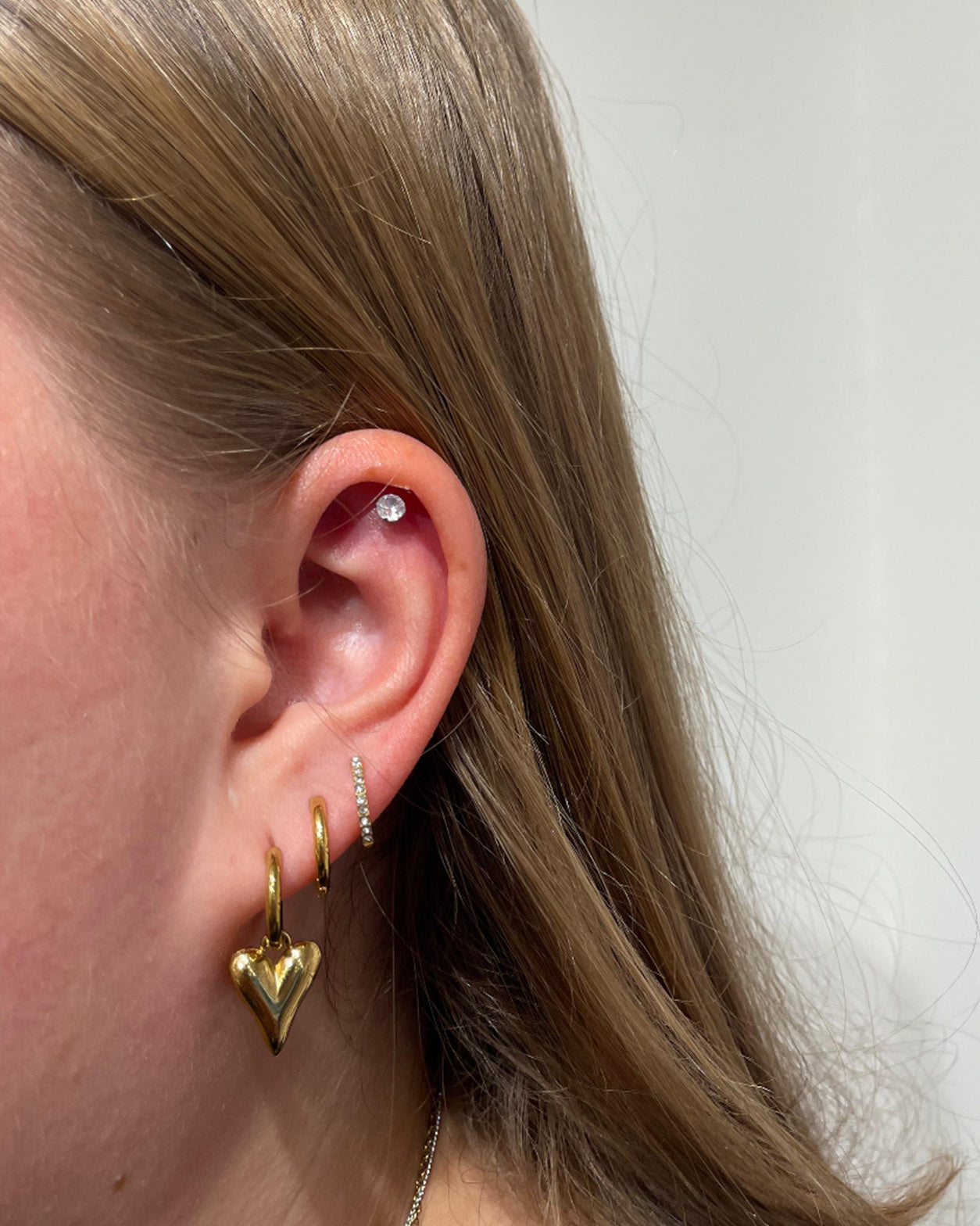 Titanium Klassieke Kristallen Piercing - Flora