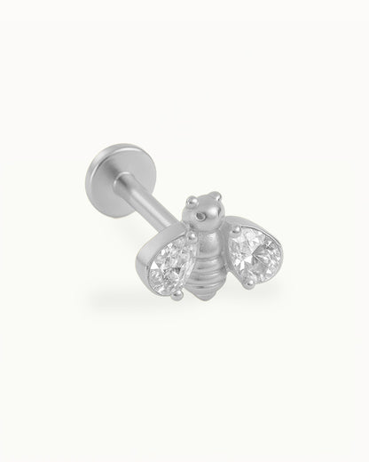 Titanium Piercing Bijtje met Kristallen - Klaudia