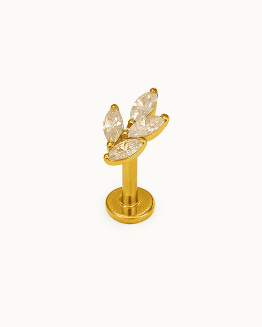 Titanium Blad met Marquise Kristallen - Luana