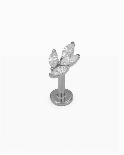 Titanium Blad met Marquise Kristallen - Luana
