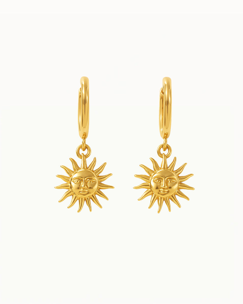 Bohemian Oorringen met Zon Hanger - Rey
