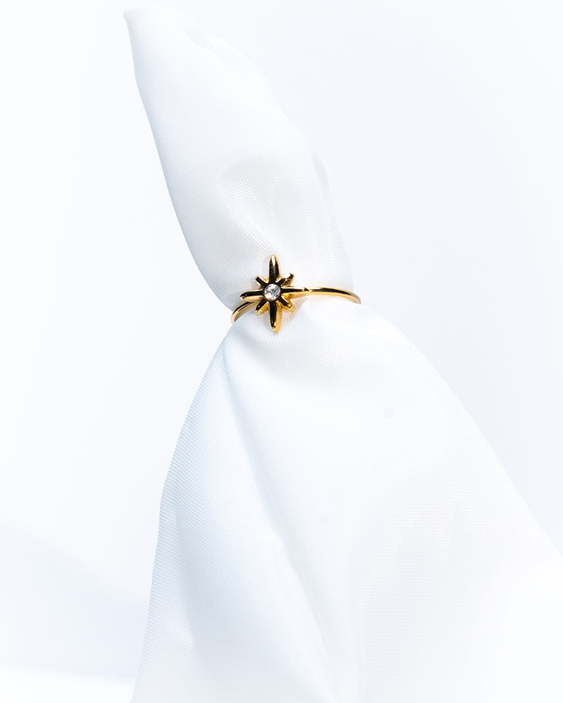 Ring with Star and Diamond - Gina - R54
