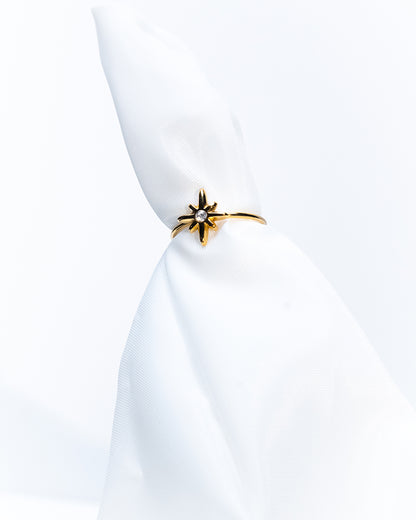 Ring with Star and Diamond - Gina - R54