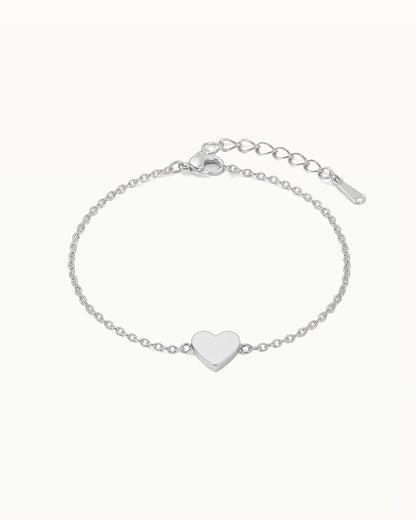 Bracelet with Heart-shaped Charm - Meysa