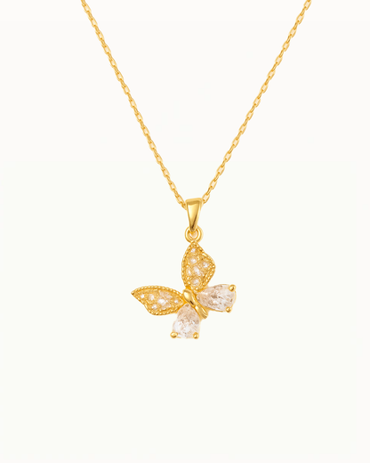 Crystal Butterfly Necklace - Alexia