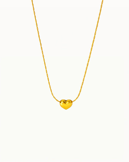 Minimalist Gold Heart Necklace - Shay