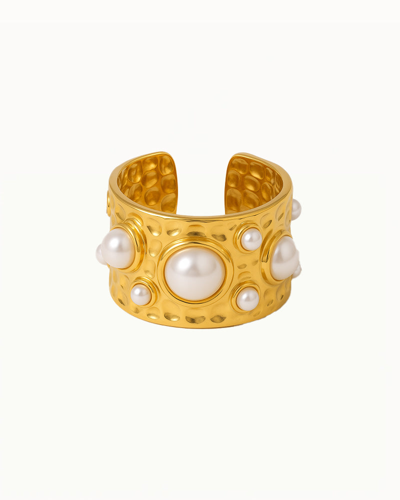 WIDE PEARL RING - MARCELINE - R67