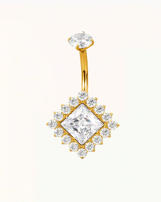 Bauchnabelpiercing mit quadratischen Kristallen - Lulu