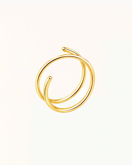 Nose Piercing Open Ring with Double Design - Neve