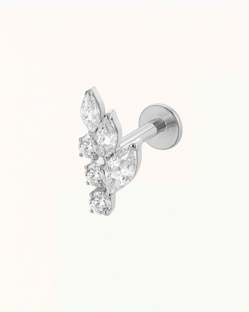 Titanium Marquise en Rond Cluster Piercing - Fay