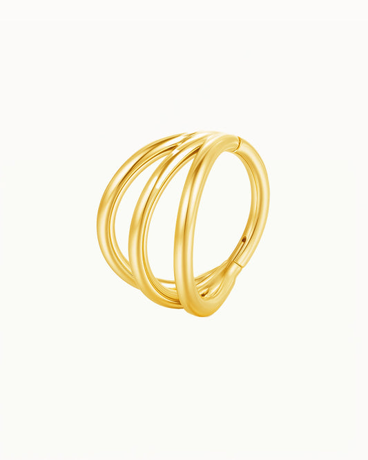 Titanium Driedubbel Minimalistische Piercing - Nouria