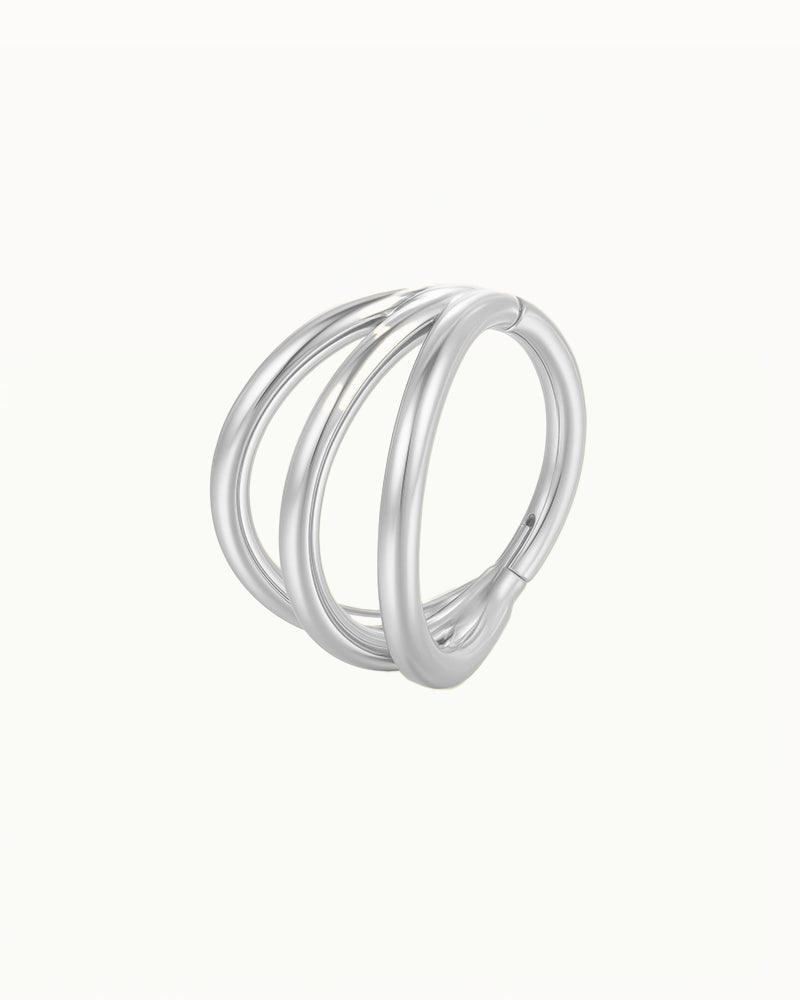 Titanium Driedubbel Minimalistische Piercing - Nouria