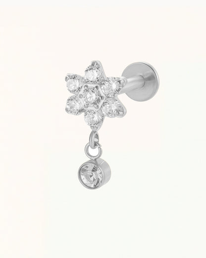 Titanium Bloem Piercing met Hanger - Selin