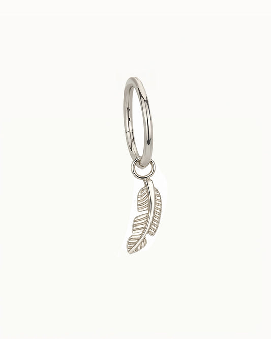 Titanium Hanger Met Veer Piercing - Umi