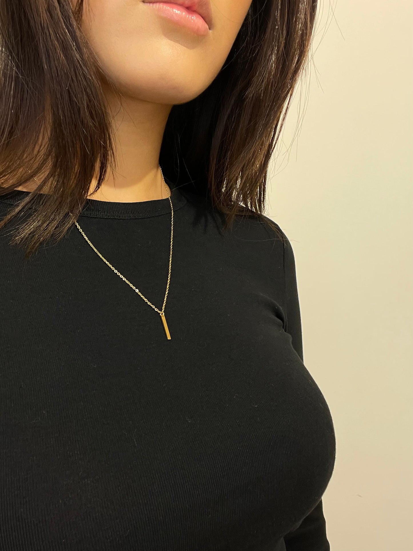 Necklace with Short Bar Pendant - Luciana